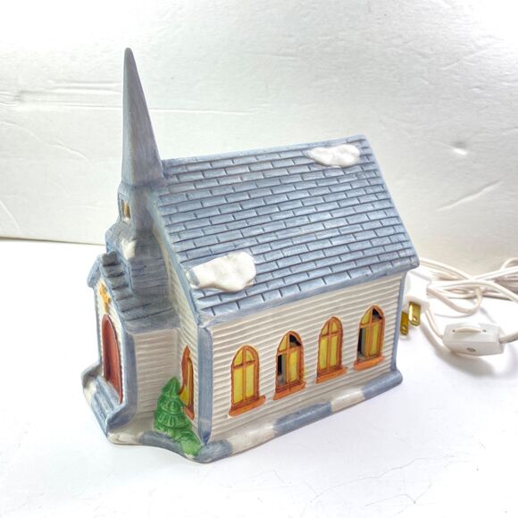 Vintage St Paul Church Porcelain Electric Lightup Christmas Home Decor National - Picture 4 of 8